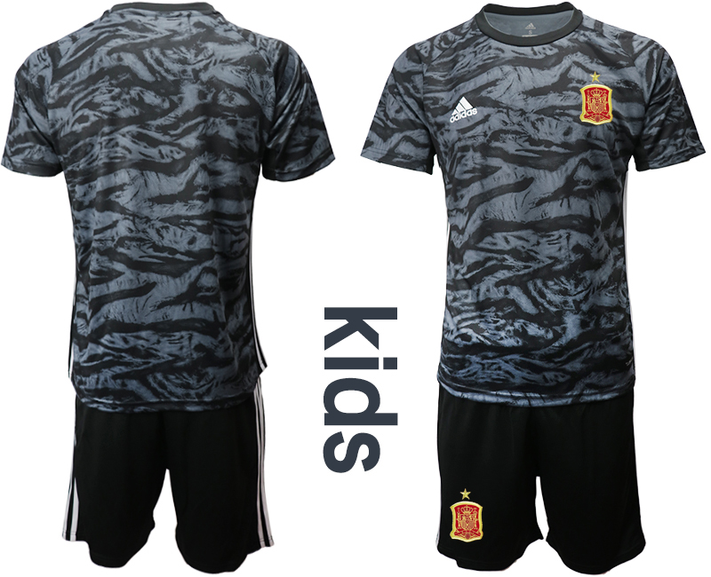 2021 European Cup Espana black Youth goalkeeper. soccer jerseys